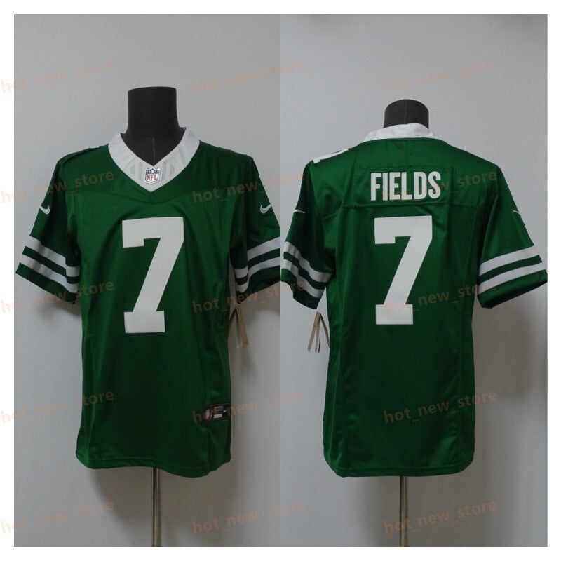 New York Jets #7 Justin Fields Jets 3 Edition Style 1 Football Jersey football jersey product view 1
