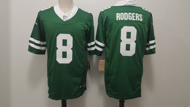 New York Jets #8 Aaron Rodgers Jets Edition Style 2 Football Jersey football jersey product view 1