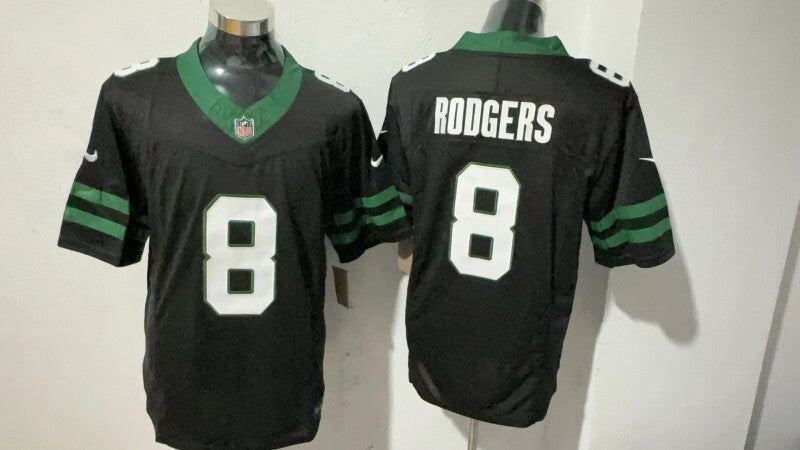 New York Jets #8 Aaron Rodgers Style 3 Football Jersey football jersey product view 1