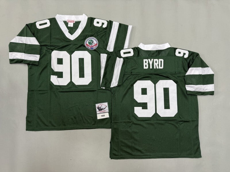New York Jets #90 Dennis Byrd New York Jets Football Jersey football jersey product view 1