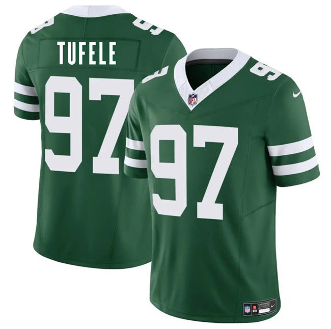 New York Jets #97 Jay Tufele Green 2025 F.U.S.E. Vapor Untouchable Limited Football Jersey football jersey product view 1