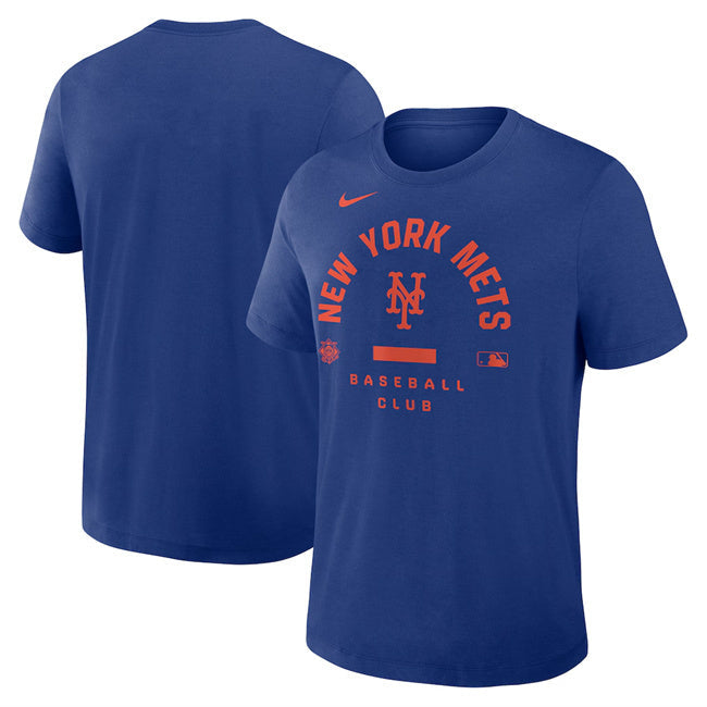 New York Mets Blue Collection Early Work Tri-Blend Dri-FIT T-Shirt Baseball Jersey baseball jersey product view 1