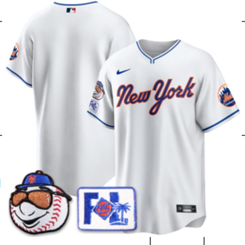 New York Mets Mets Retro Adult Style 4 Baseball Jersey baseball jersey product view 1