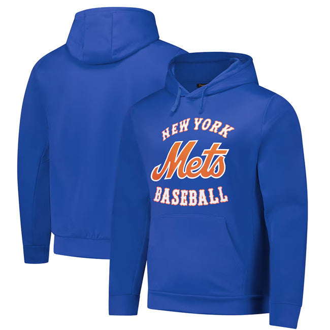 New York Mets Royal Dunbrooke Champion Pullover Hoodie Baseball Jersey baseball jersey product view 1