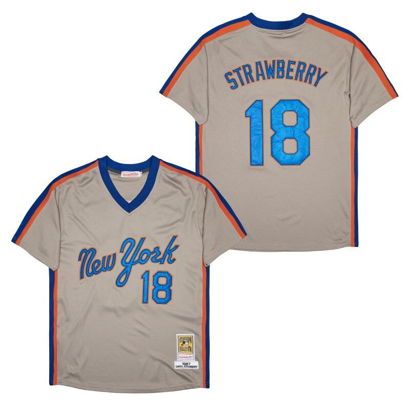 New York Mets #18 Darryl Strawberry Style 2 Baseball Jersey baseball jersey product view 1