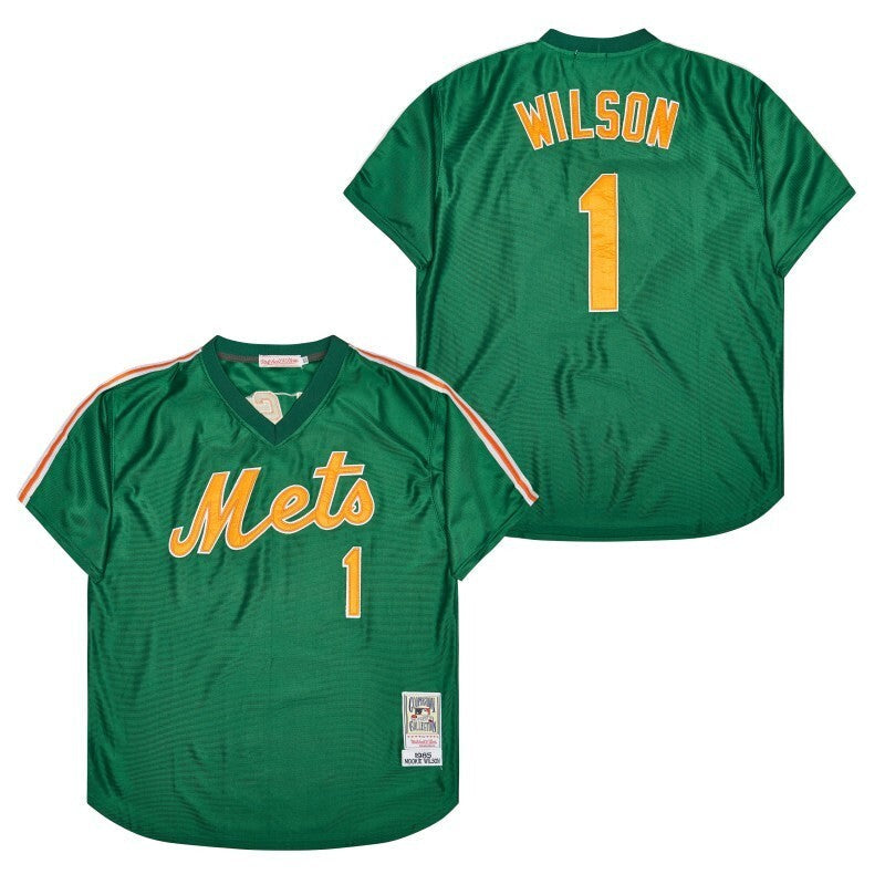 New York Mets #1 MOOKIE WILSON Style 6 Baseball Jersey baseball jersey product view 1