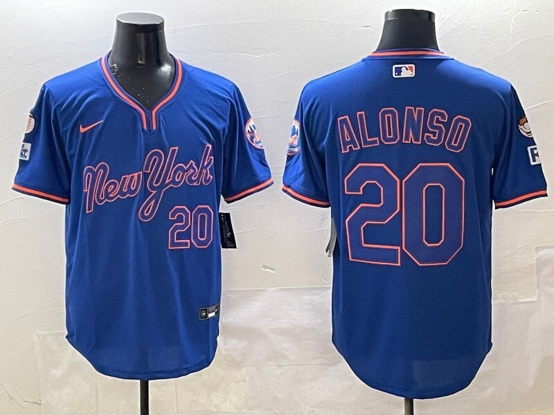 New York Mets #20 Pete Alonso Adult Baseball Jersey baseball jersey product view 1