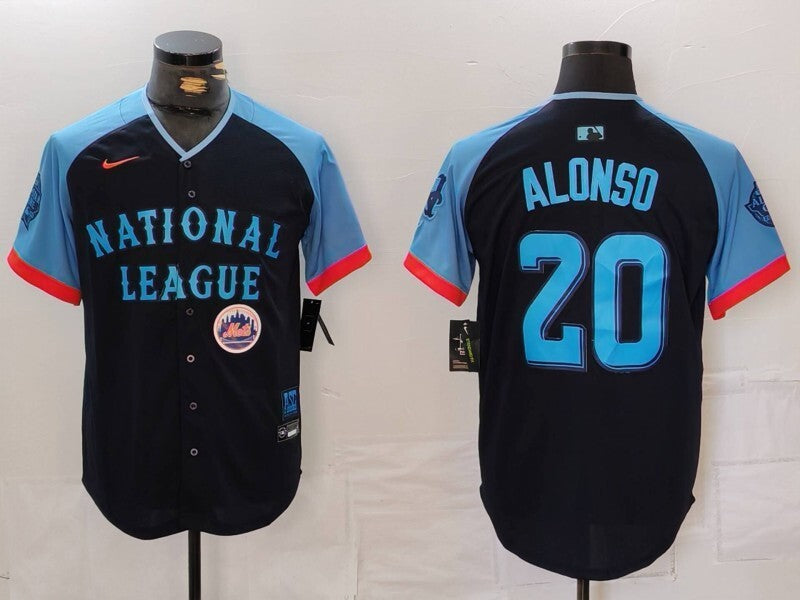 New York Mets #20 Pete Alonso Mets 24 All-Star Baseball Jersey baseball jersey product view 1