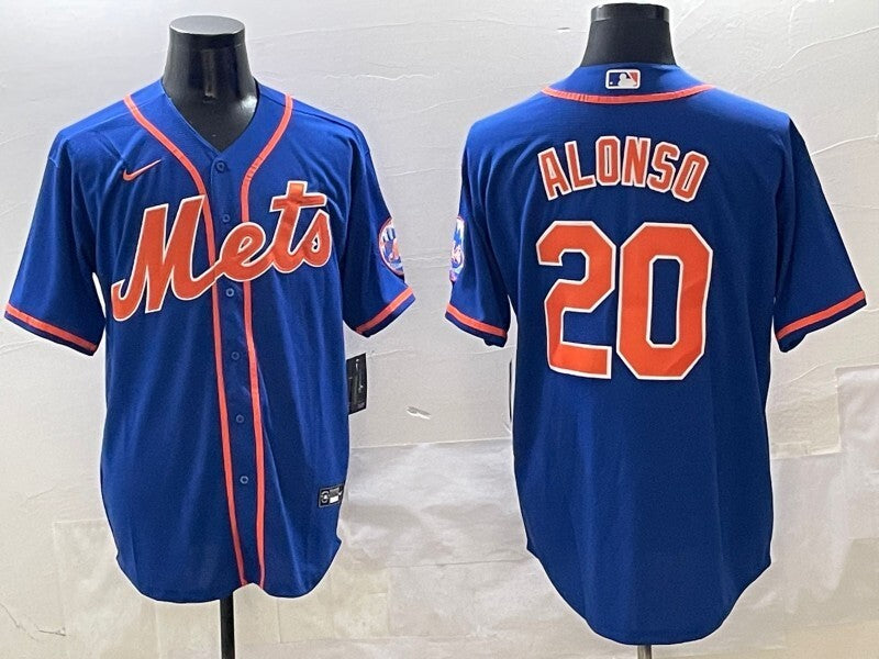 New York Mets #20 Pete Alonso Mets Adult Style 2 Baseball Jersey baseball jersey product view 1