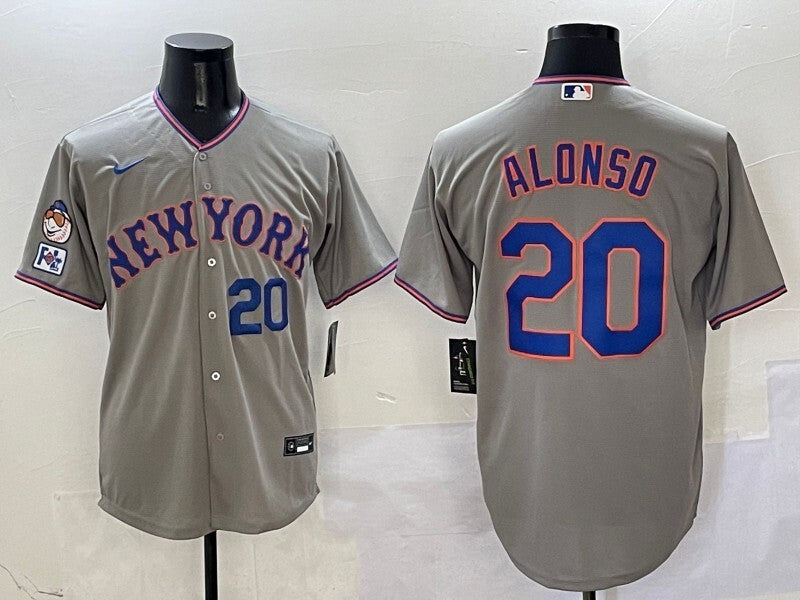 New York Mets #20 Pete Alonso Mets V2 Style 1 Baseball Jersey baseball jersey product view 1