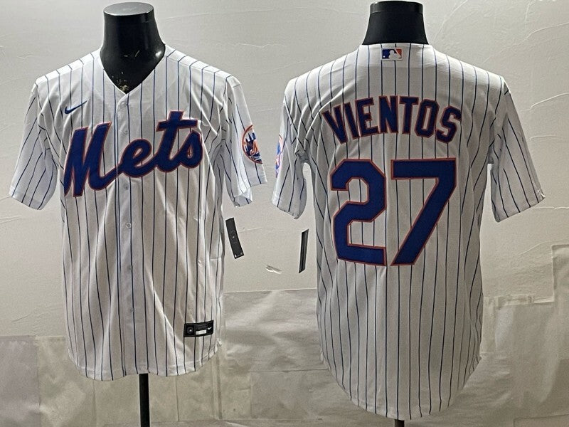 New York Mets #27 Mark Vientos Mets Adult Style 1 Baseball Jersey baseball jersey product view 1