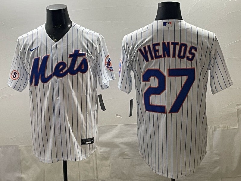 New York Mets #27 Mark Vientos Mets Adult Style 4 Baseball Jersey baseball jersey product view 1