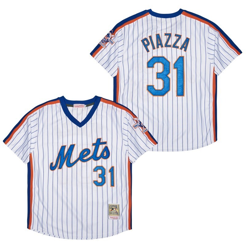 New York Mets #31 Mike Piazza Style 3 Baseball Jersey baseball jersey product view 1