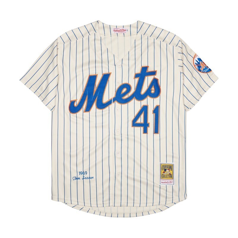 New York Mets #41 Tom Seaver Style 2 Baseball Jersey baseball jersey product view 1