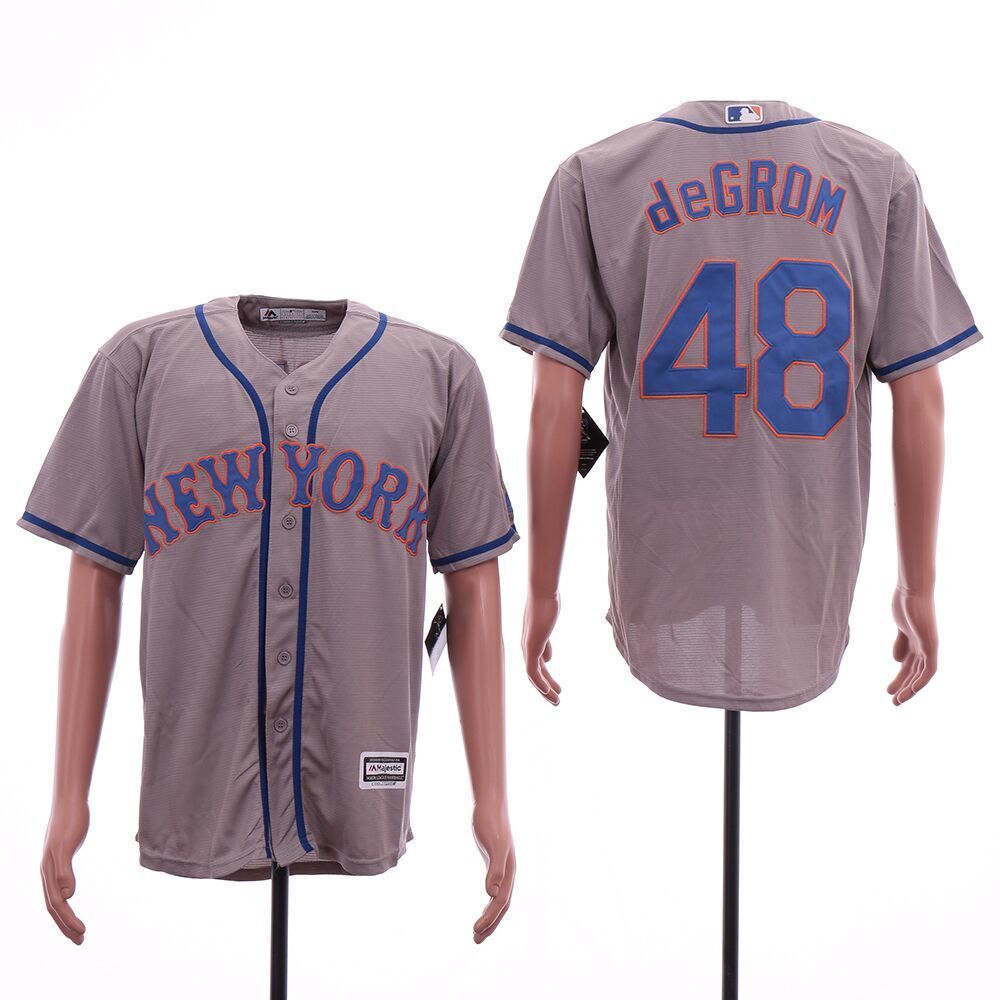 New York Mets #48 Jacob deGrom Style 1 Baseball Jersey baseball jersey product view 1