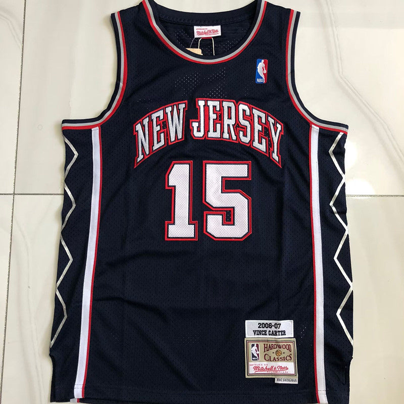 New York Nets #15 Vince Cater 2006-07 Authentic jersey navy Style 2 Basketball Jersey basketball jersey product view 1