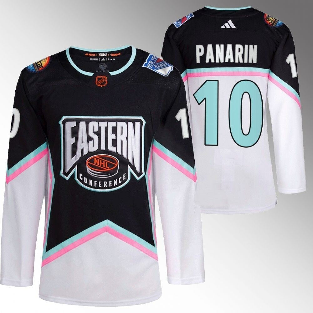 New York Rangers #10 Artemi Panarin 2023 NHL All-Star Black Eastern Conference Jersey Hockey Jersey hockey jersey product view 1