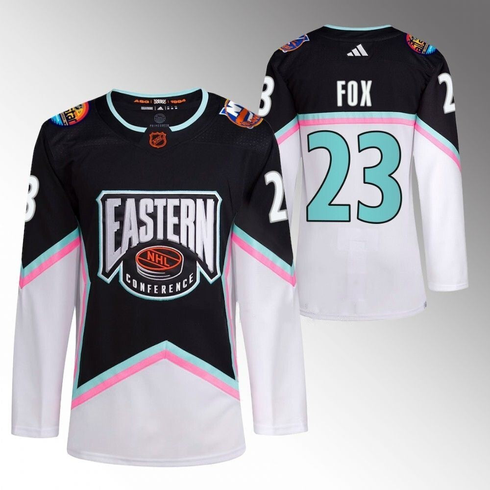 New York Rangers #23 Adam Fox 2023 NHL All-Star Eastern Conference Black Jersey_conew1 Hockey Jersey hockey jersey product view 1