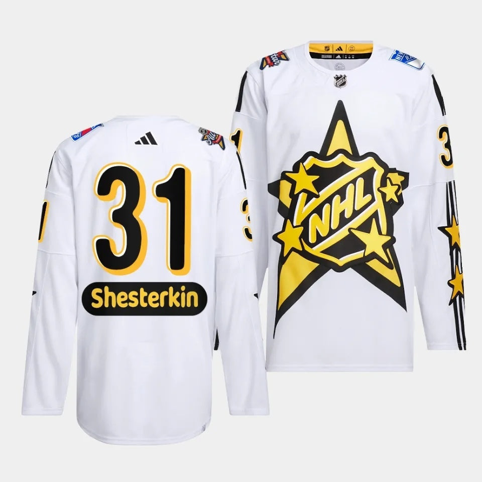 New York Rangers #31 Igor Shesterkin 2024 NHL All-Star White Jersey Style 1 Hockey Jersey hockey jersey product view 1