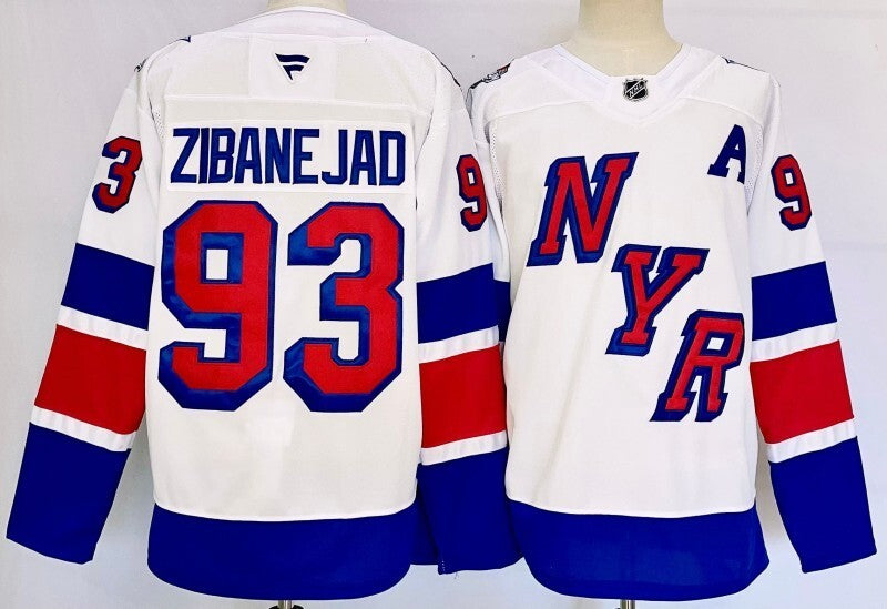 New York Rangers #93 Mika Zibanejad Style 2 Hockey Jersey hockey jersey product view 1