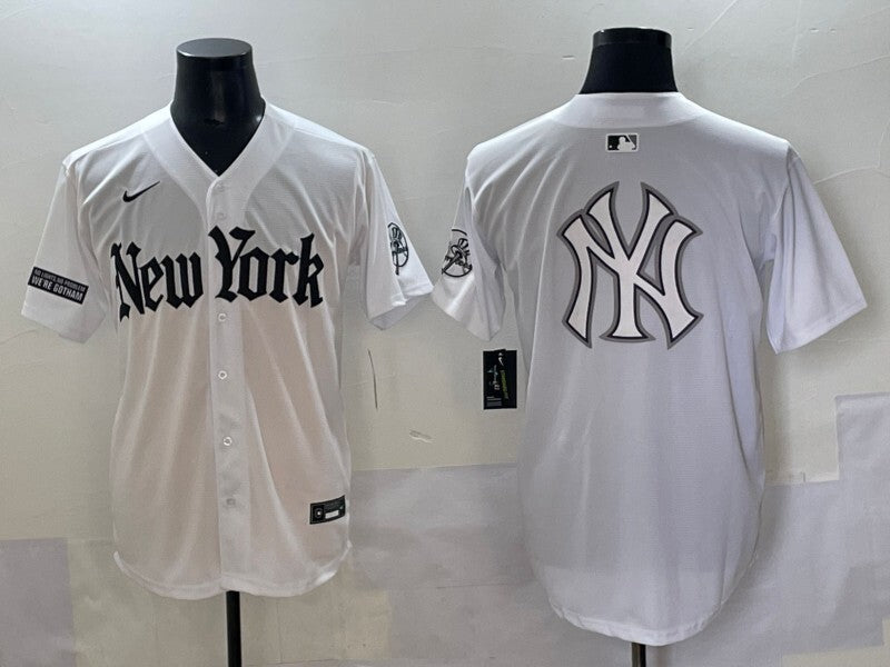 New York Yankees Yankees 5 Collaboration Style 13 Baseball Jersey baseball jersey product view 1