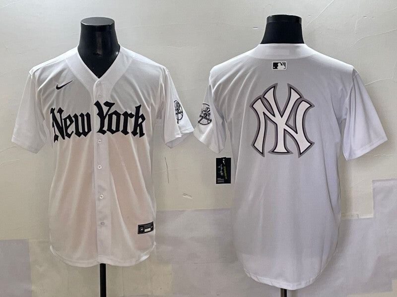 New York Yankees Yankees 5 Collaboration Style 14 Baseball Jersey baseball jersey product view 1