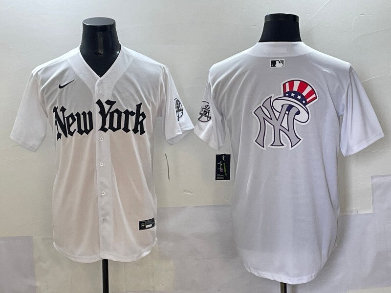 New York Yankees Yankees 5 Collaboration Style 16 Baseball Jersey baseball jersey product view 1