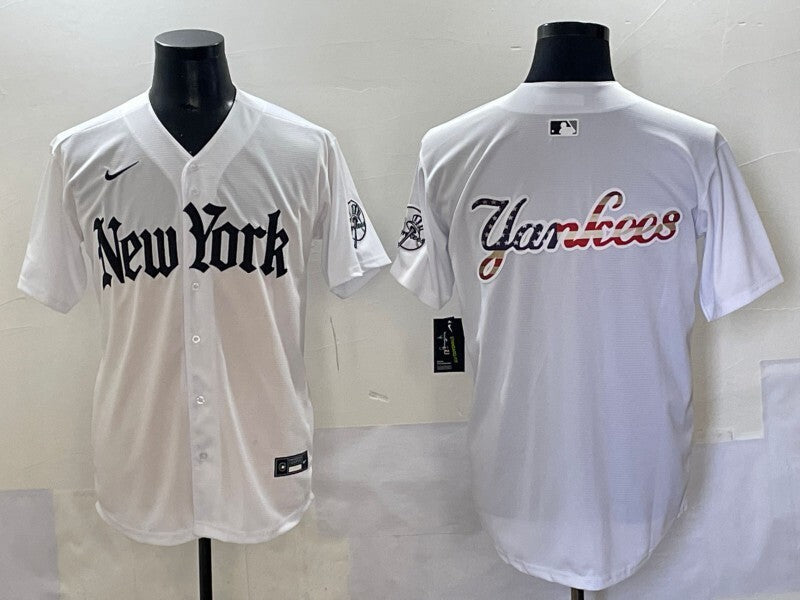 New York Yankees Yankees 5 Collaboration Style 20 Baseball Jersey baseball jersey product view 1