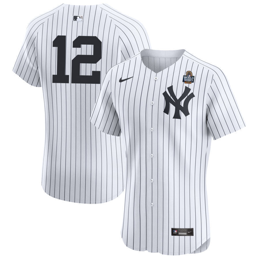 New York Yankees #12 Trent Grisham 2024 World Series Elite Home Baseball Jersey baseball jersey product view 1