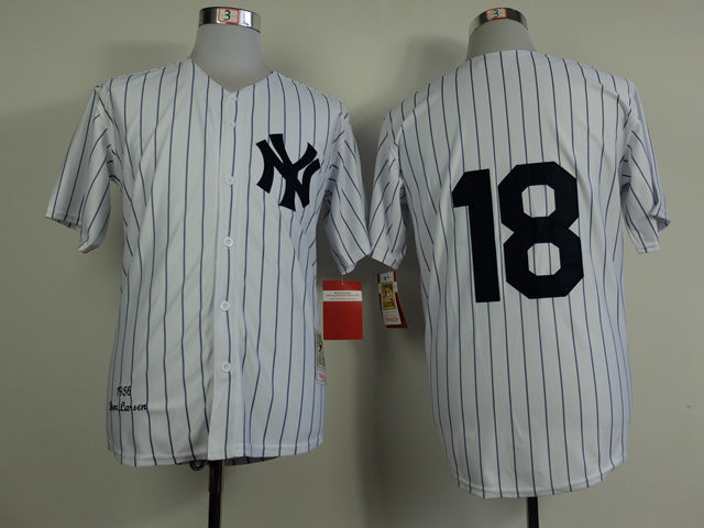 New York Yankees #18 Didi Gregorius Yankees 18 White 1956 Retro Baseball Jersey baseball jersey product view 1