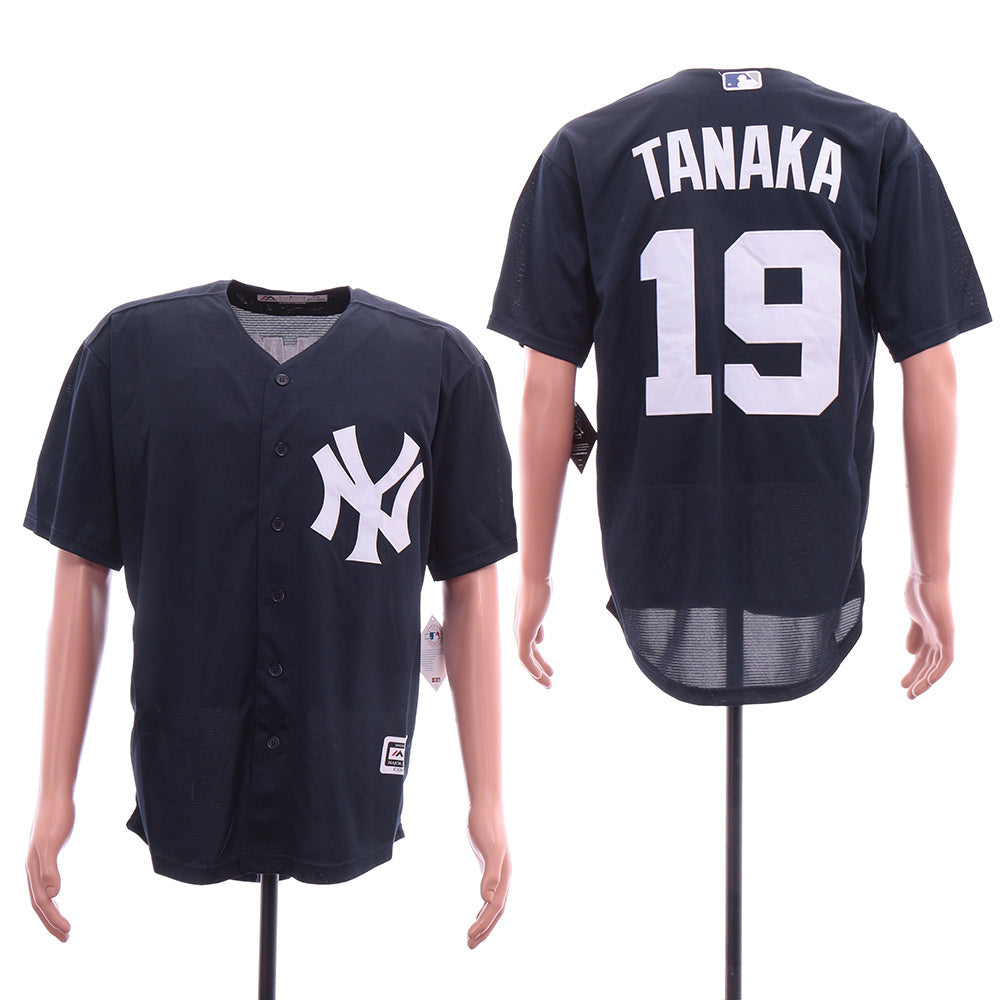 New York Yankees #19 Masahiro Tanaka Baseball Jersey baseball jersey product view 1