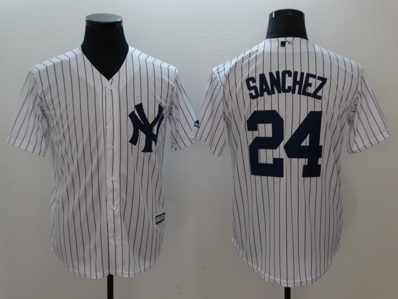 New York Yankees #24 Gary Sanchez Fan Style 2 Baseball Jersey baseball jersey product view 1
