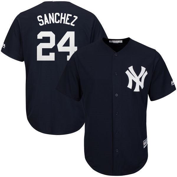 New York Yankees #24 Gary Sanchez Style 2 Baseball Jersey baseball jersey product view 1