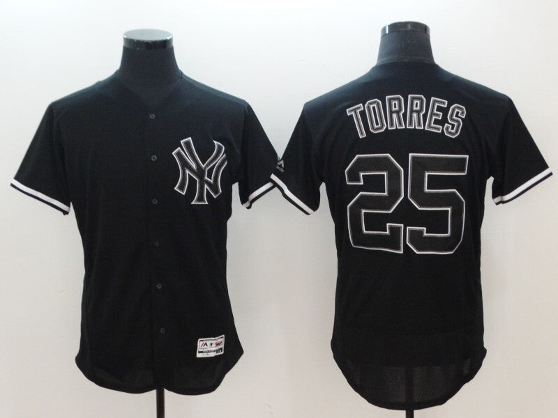 New York Yankees #25 Gleyber Torres Elite Adult Baseball Jersey baseball jersey product view 1