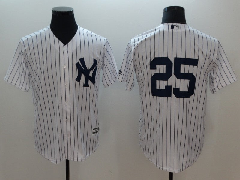 New York Yankees #25 Gleyber Torres Fan Edition 6250 Baseball Jersey baseball jersey product view 1