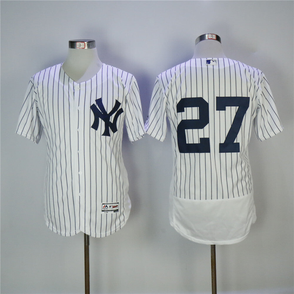 New York Yankees #27 Giancarlo Stanton Yankees 27 White Elite _ Copy Baseball Jersey baseball jersey product view 1