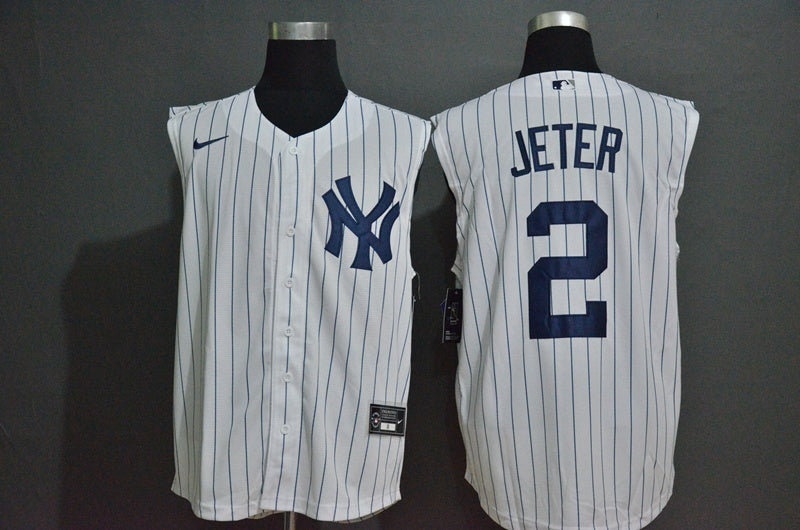 New York Yankees #2 Derek Jeter Style 2 Baseball Jersey baseball jersey product view 1