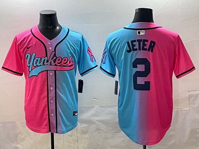 New York Yankees #2 Derek Jeter Yankees Special Edition Baseball Jersey baseball jersey product view 1
