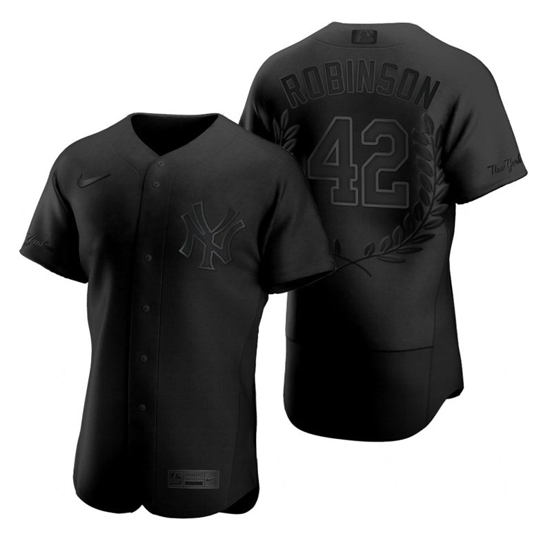 New York Yankees #42 Robinson Style 1 Baseball Jersey baseball jersey product view 1