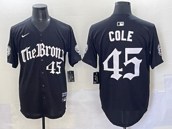 New York Yankees #45 Gerrit Cole Yankees 5 Collaboration Style 1 Baseball Jersey baseball jersey product view 1