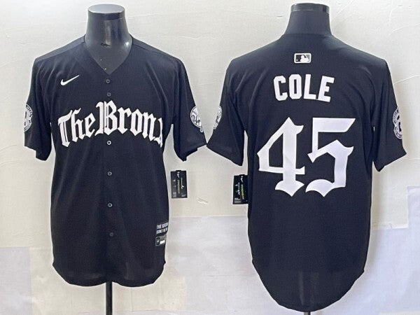New York Yankees #45 Gerrit Cole Yankees 5 Collaboration Style 2 Baseball Jersey baseball jersey product view 1