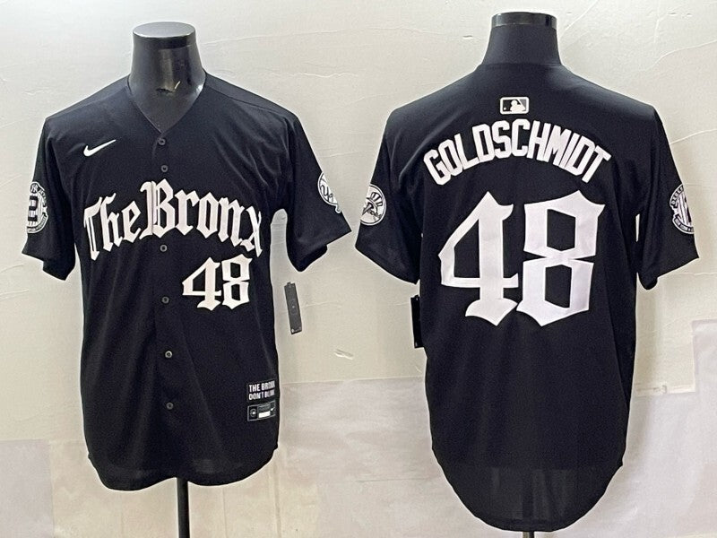 New York Yankees #48 Paul Goldschmidt Yankees 5 Collaboration Baseball Jersey baseball jersey product view 1