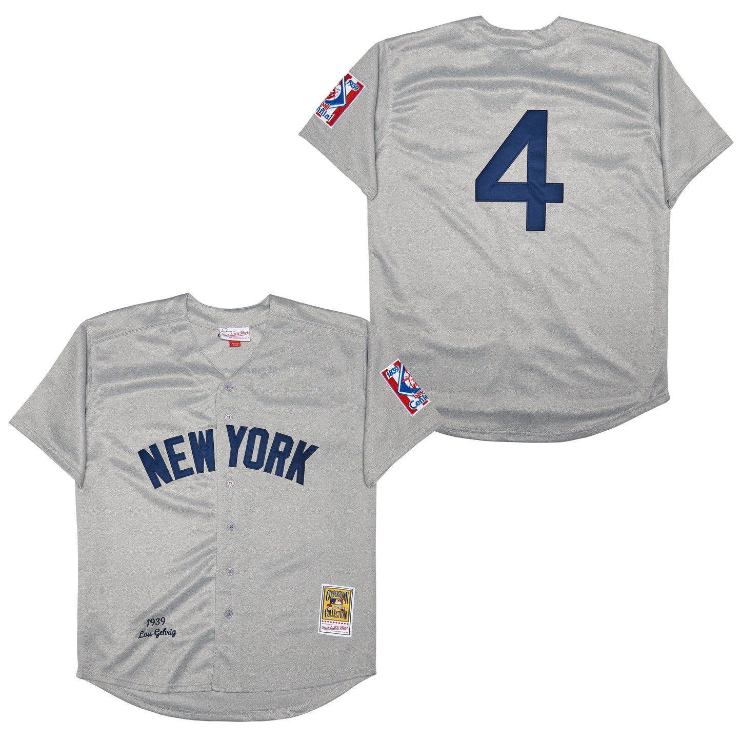 New York Yankees #4 Lou Gehrig Style 3 Baseball Jersey baseball jersey product view 1