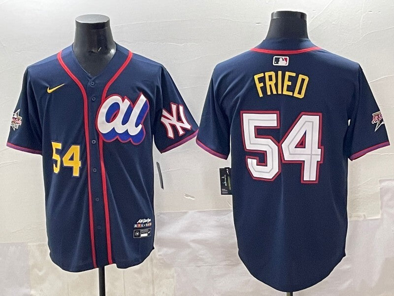 New York Yankees #54 Max Fried Yankees 25 All-Star Baseball Jersey baseball jersey product view 1