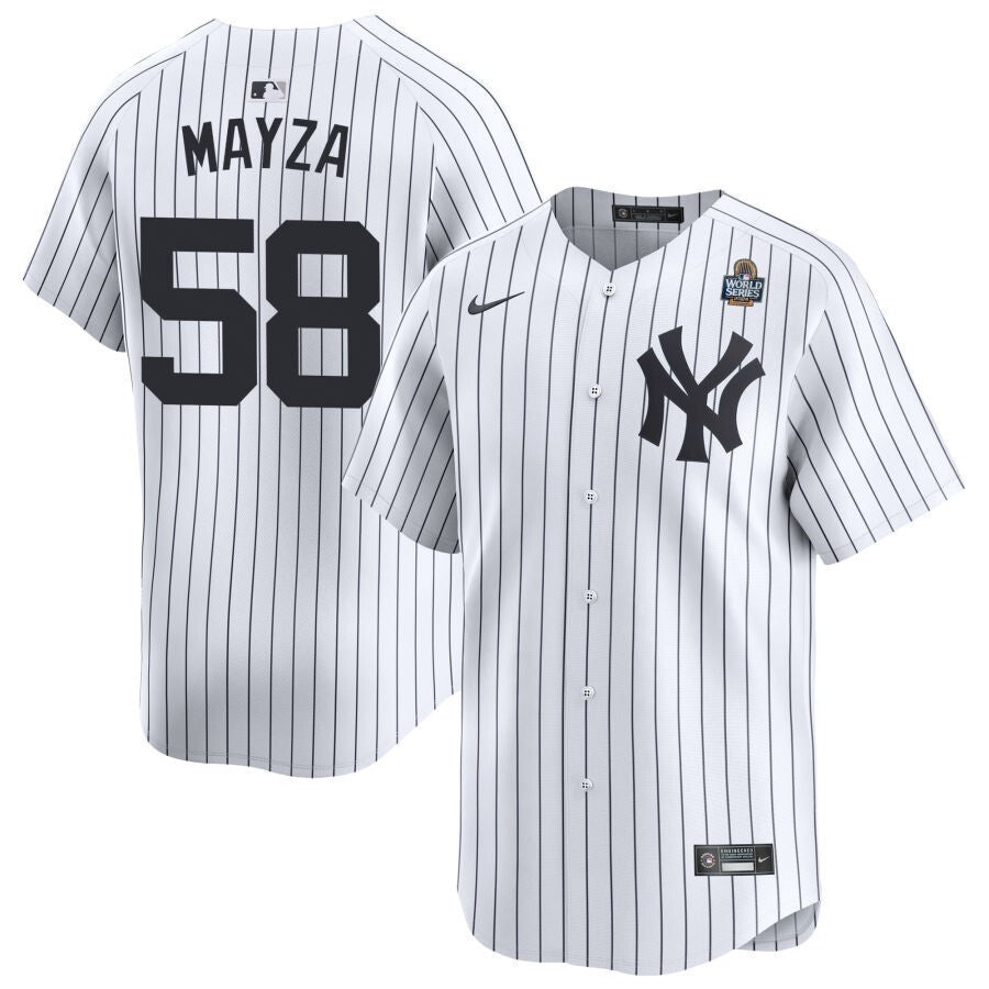 New York Yankees #58 Tim Mayza 2024 World Series Home Baseball Jersey baseball jersey product view 1
