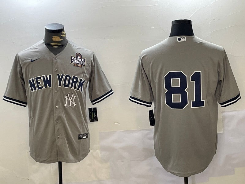 New York Yankees #81 Luis Gil Style 3 Baseball Jersey baseball jersey product view 1