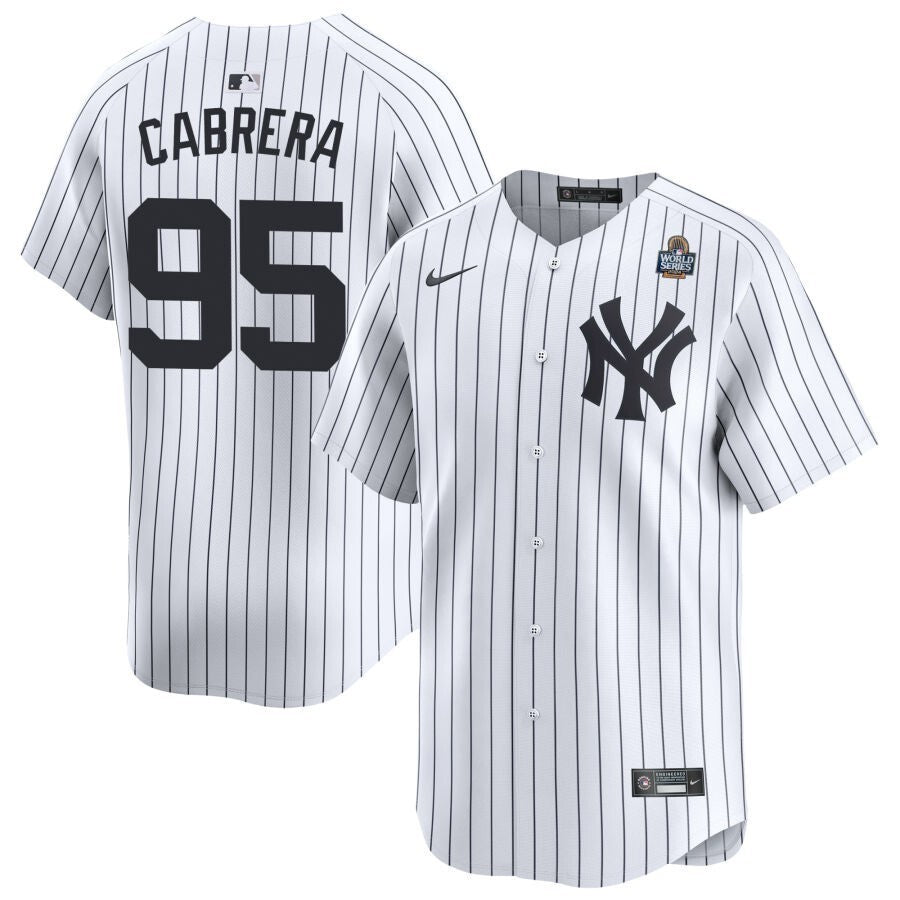 New York Yankees #95 Oswaldo Cabrera 2024 World Series Home Baseball Jersey baseball jersey product view 1