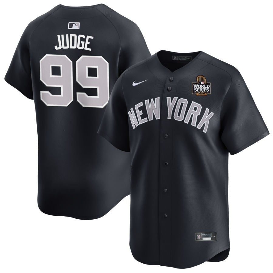 New York Yankees #99 Aaron Judge 2024 World Series Alternate – Navy Baseball Jersey baseball jersey product view 1