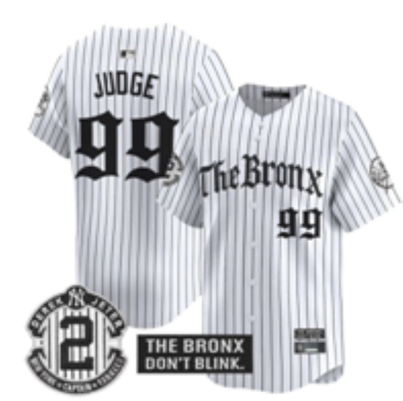 New York Yankees #99 Aaron Judge Yankees Collaboration Baseball Jersey baseball jersey product view 1