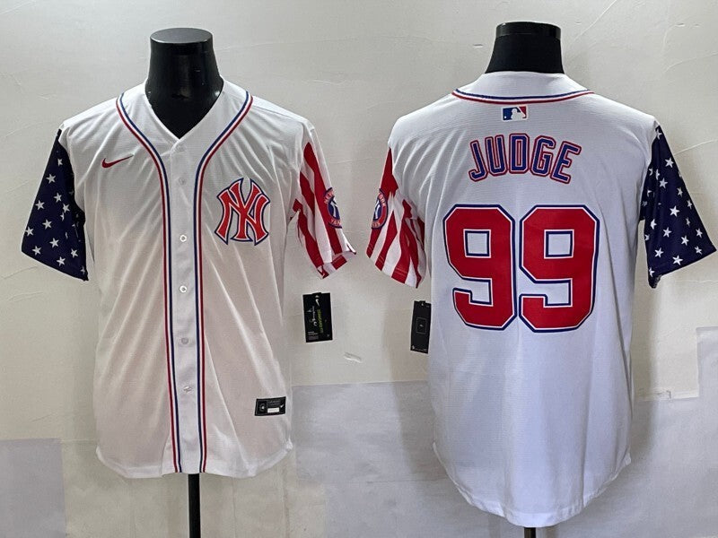 New York Yankees #99 Aaron Judge Yankees Edition Adult Baseball Jersey baseball jersey product view 1